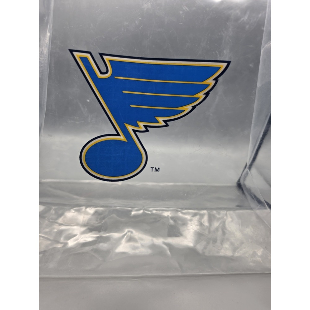 St. Louis Blues NHL Clear Stadium Tote Bag FOCO Logo Navy Handles 12x12 - Picture 3 of 10